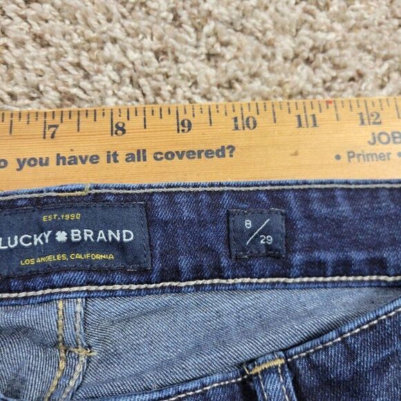 Lucky Brand Jeans Women's  8/29 Sweet Crop Dark Wash Blue Denim Stretch - Picture 3 of 9